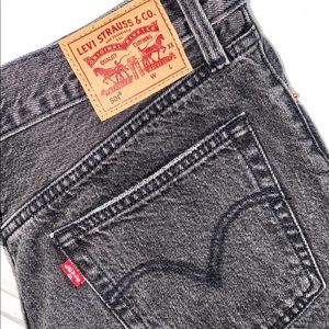 Levi’s 501 Cut Off Denim Shorts in Faded Black